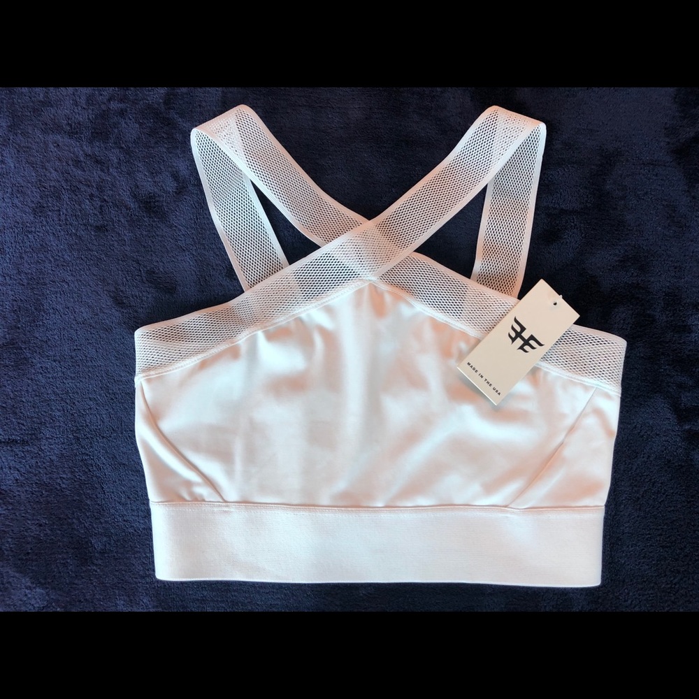 Heroine Sport White Sports Bra/Crop Top